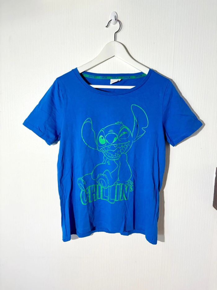 T shirt stitch bleu