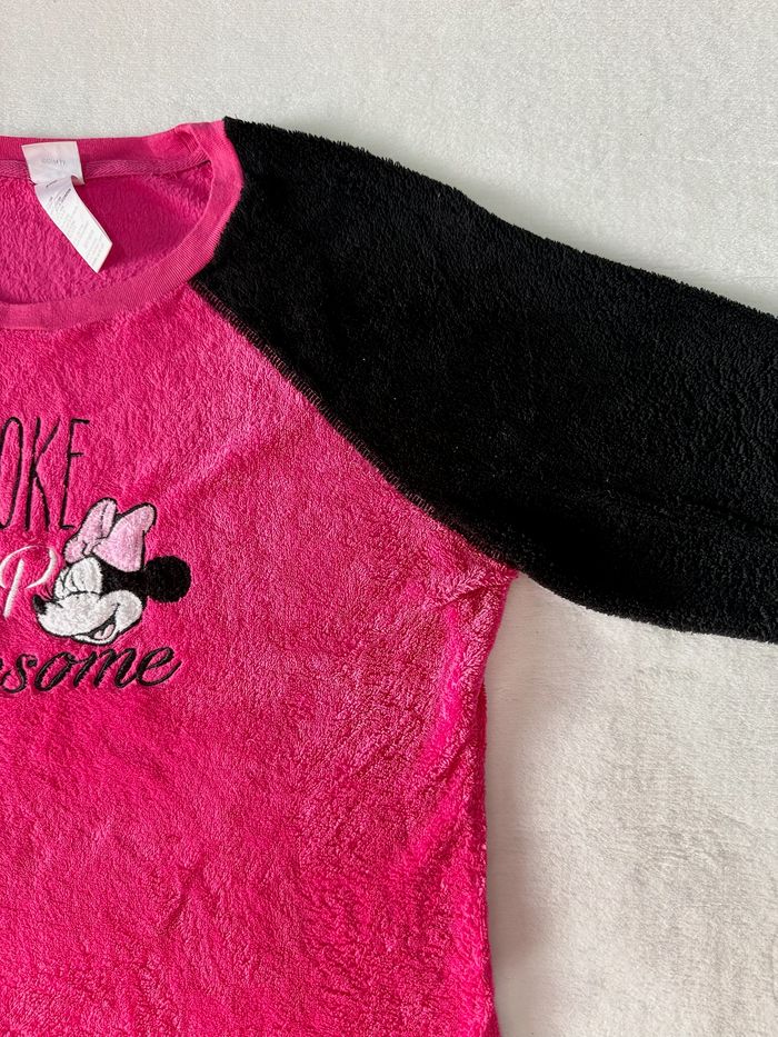 Haut de pyjama a manche longue disney minnie rose et noir taille M pour femme - photo numéro 5