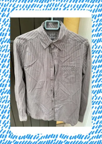 Chemise à rayures rose grise noire Jules S