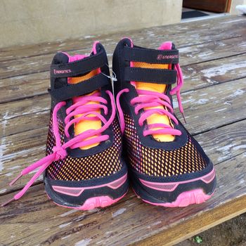 Baskets Noires Orange Rose