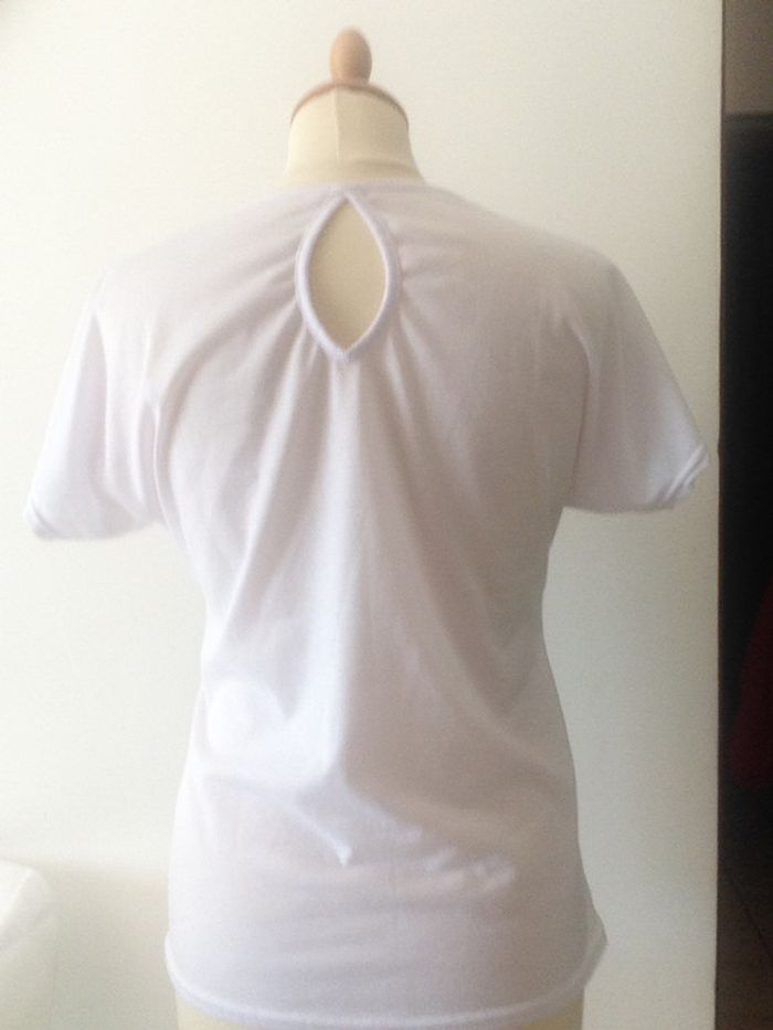 Tee shirt blanc motif ancre Marine TS/Mais de - photo numéro 3