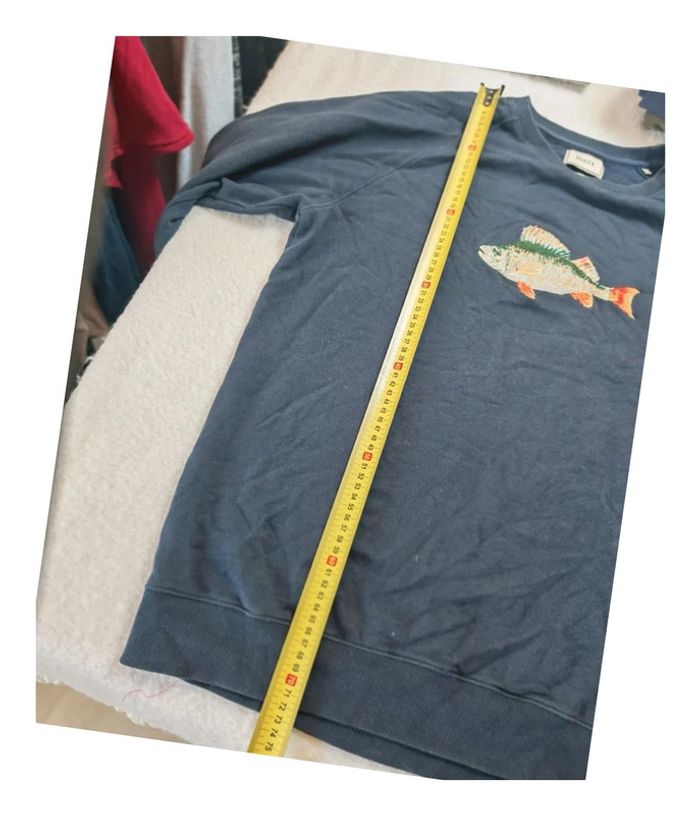 Sweatshirt Forét Coton Bio Motif Perche Taille L - photo numéro 9