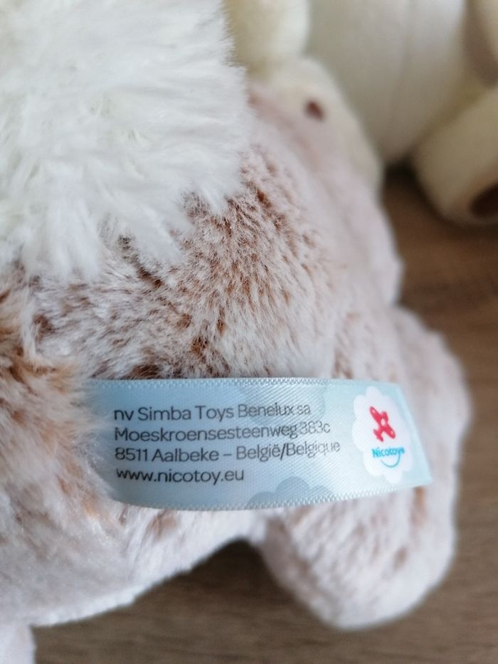 2 peluches lapin de 40cm nicotoy - photo numéro 4