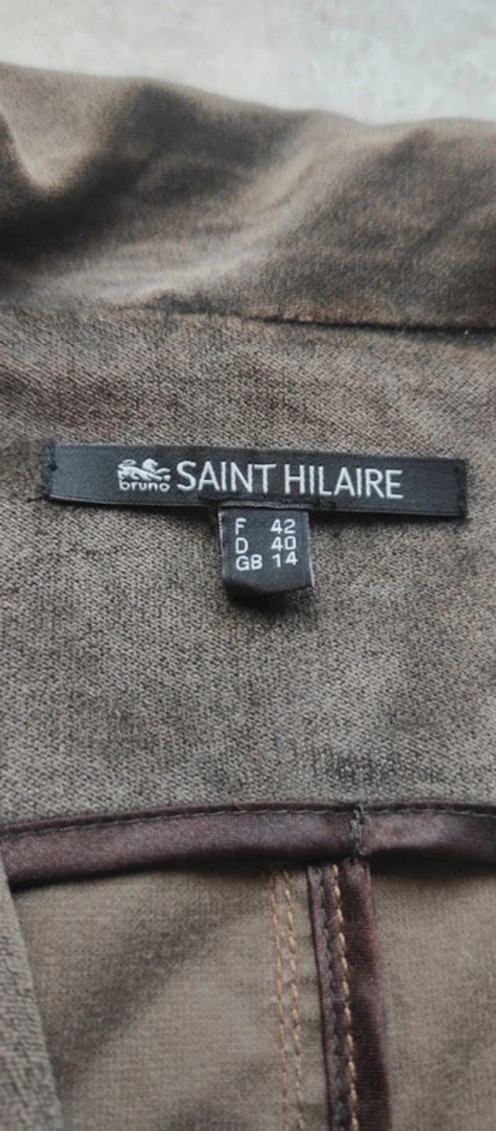 Veste blazer en velours marron Saint Hilaire 42 - photo numéro 4