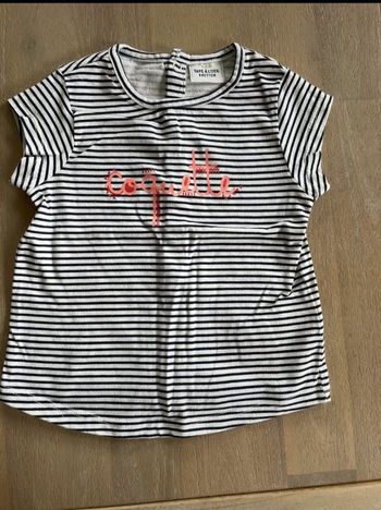 T shirt bébé fille rayé