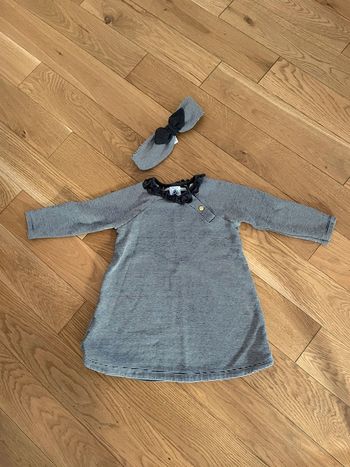 Robe marinière et bandeau 18 mois