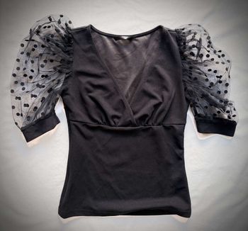 Top avec manche bouffantes femme