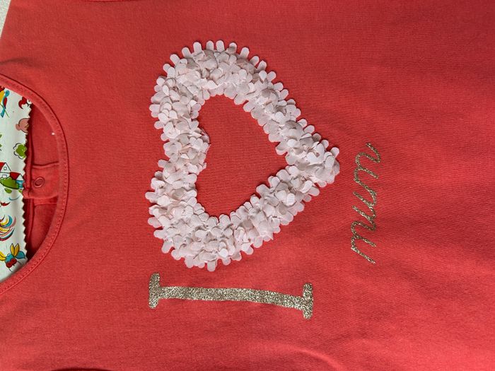 Lot de 2 Tee shirts Mum, Dad avec coeurs taille 2 ans - photo numéro 3