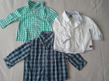 Lot chemises manches longues garçon 6 mois