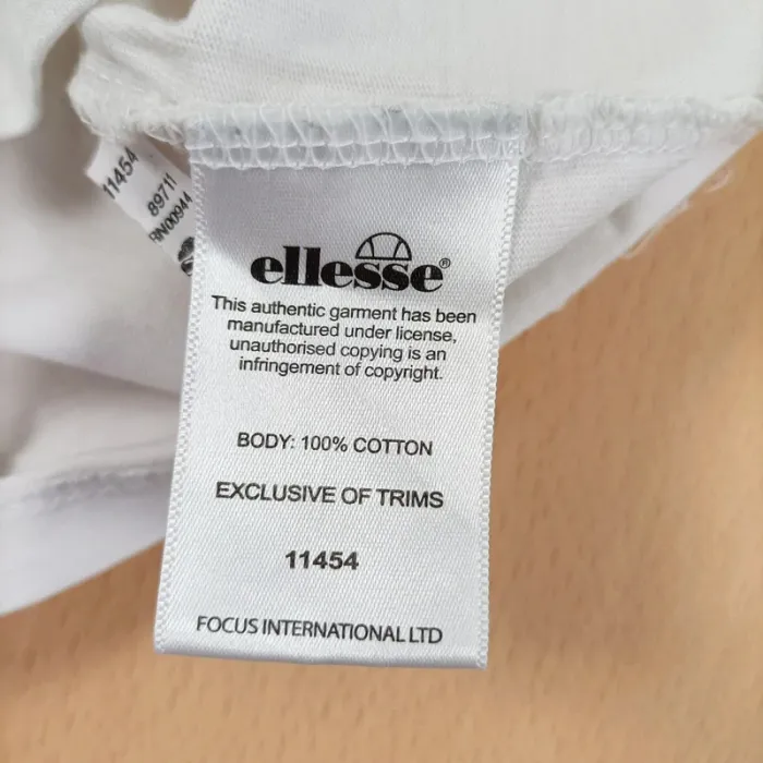Crop top Ellesse bicolore jaune et blanc - 100% coton été Tshirt femme Femme - Taille S A639 - photo numéro 10