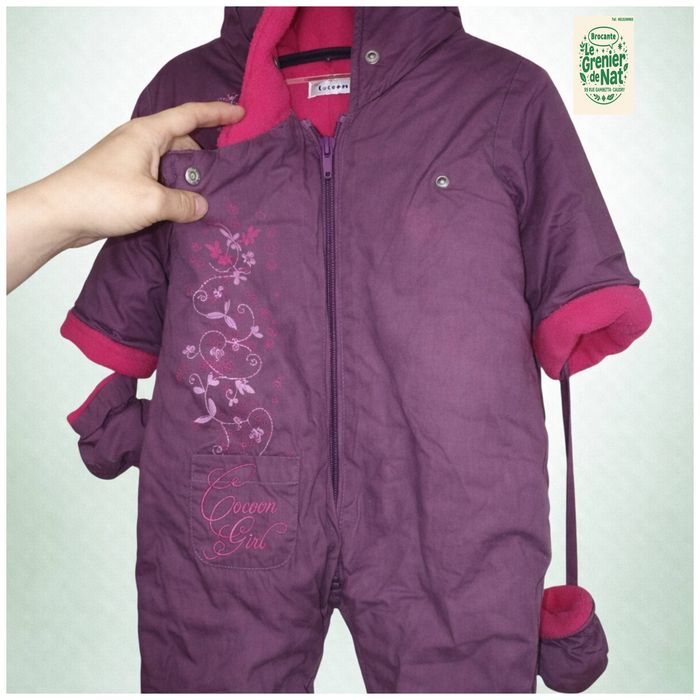 Blouson a capuche avec gants taille 67 cm 6 mois - photo numéro 4