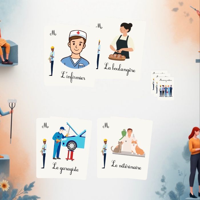 Jeu memory métiers