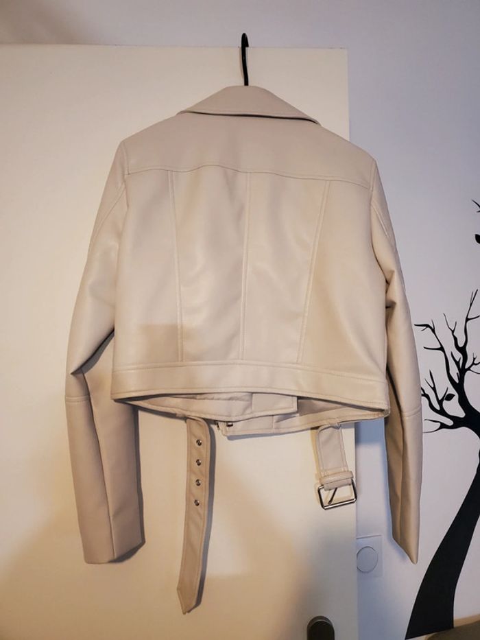 Blouson perfecto neuf crème taille L - photo numéro 2