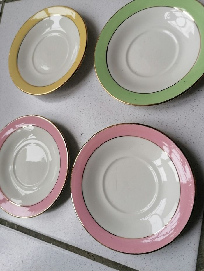 Lot de 4 soucoupes petites assiettes - photo numéro 2