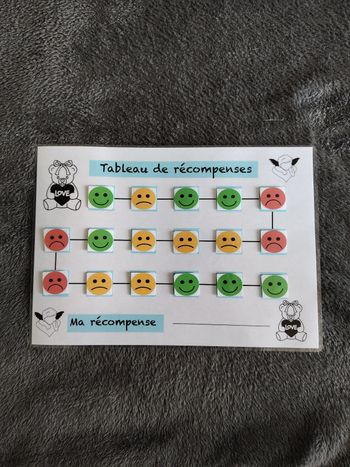 Tableau récompense pour enfants