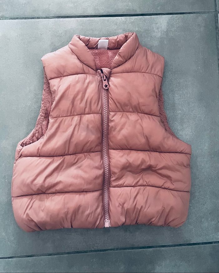 Doudoune bébé rose sans manches 18 mois Tex Baby