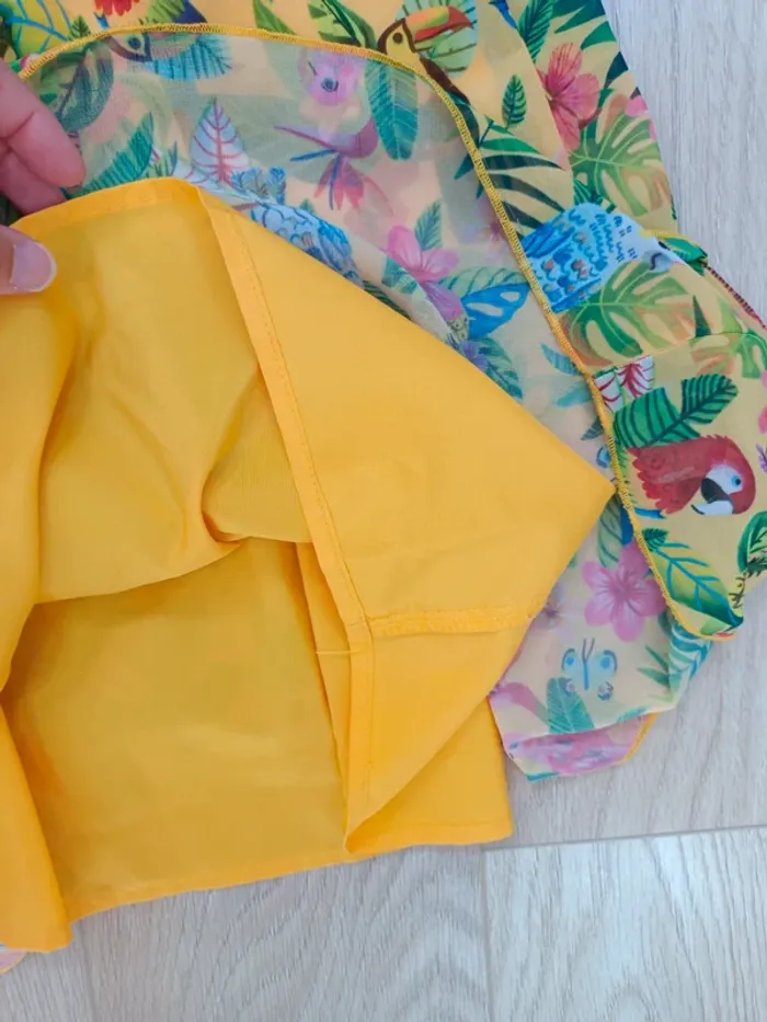 Robe emma jayne h&m jaune perroquet 4/5 ans - photo numéro 5
