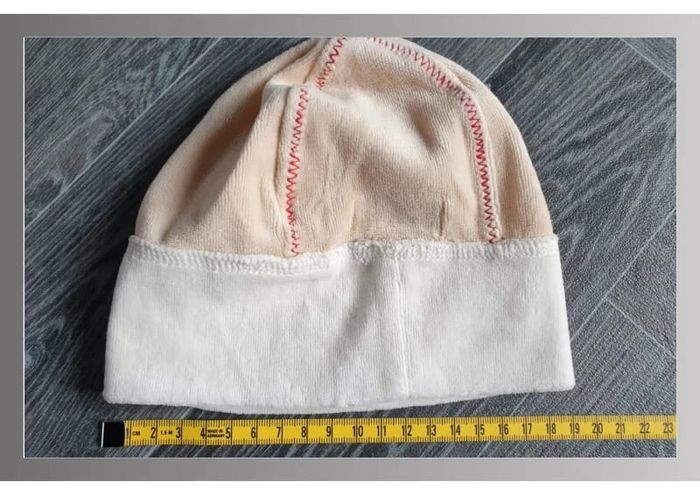 bonnet bébé écru/beige "herisson" Sucre d'orge - photo numéro 3