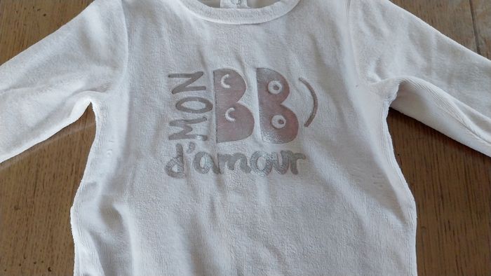 Pyjama velours fille 6mois en très bon état - photo numéro 3