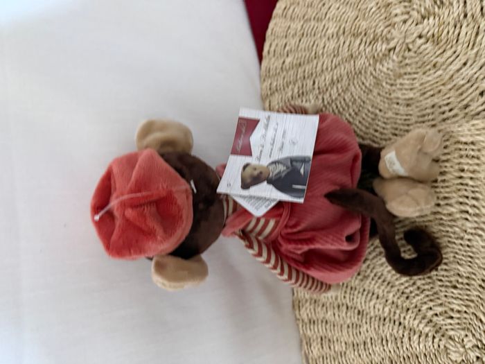 Peluche singe Winston salopette rouge - Bukowski - photo numéro 2