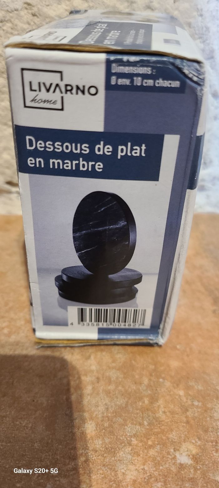 Lot de sous verre en marbre neuf - photo numéro 4