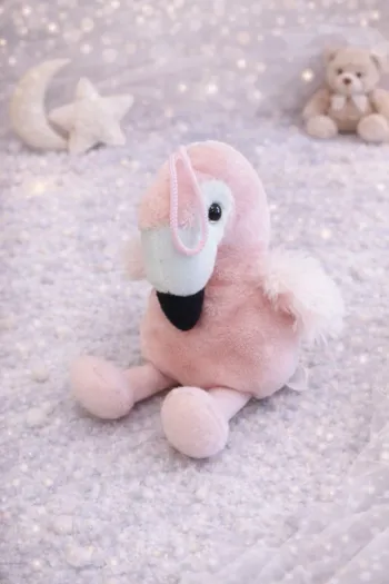 Peluche flamant rose 13 cm toute douce 🦩🧸