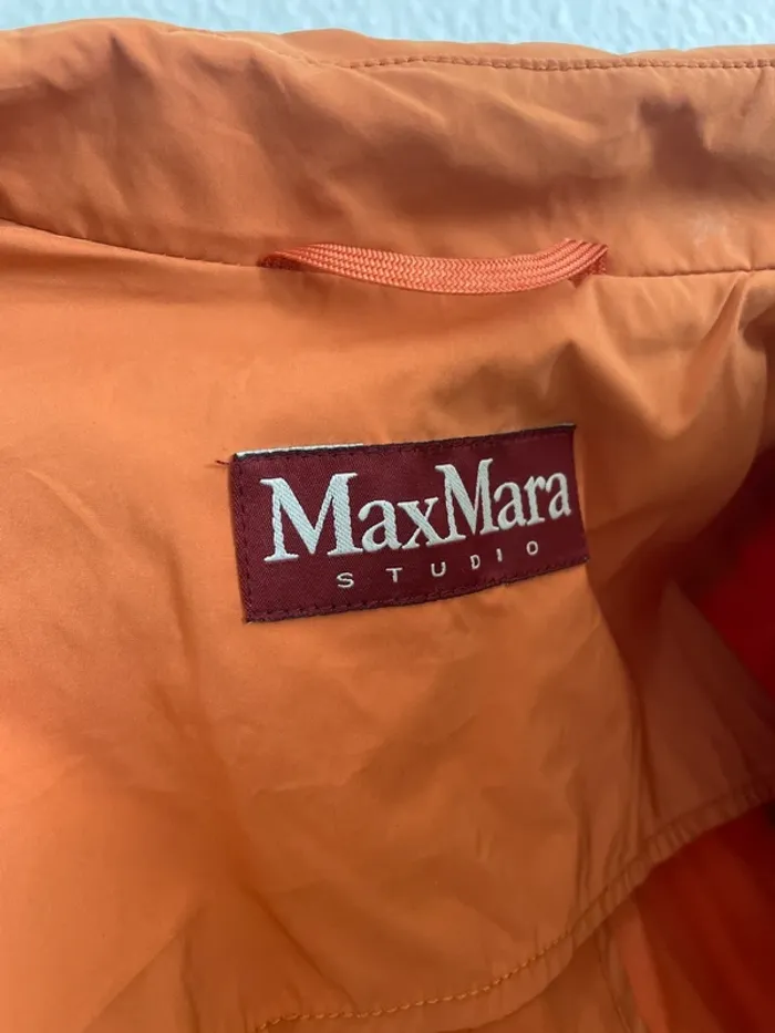 Trench orange ceinturé Max Mara Studio - photo numéro 8