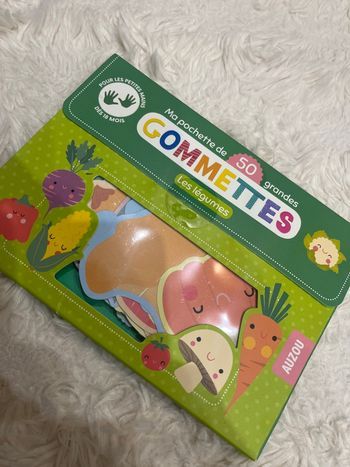 Ma pochette de 50 grandes gommettes les légumes