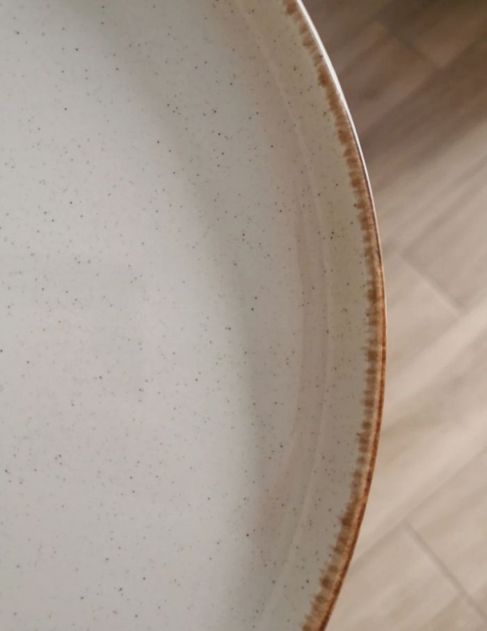 ASSIETTES PLATES RUSTIQUES BEIGE EN GRÈS - photo numéro 5