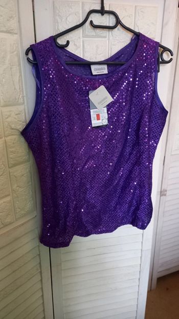 Débardeur violet et brillants - Taille : 48 - Canda