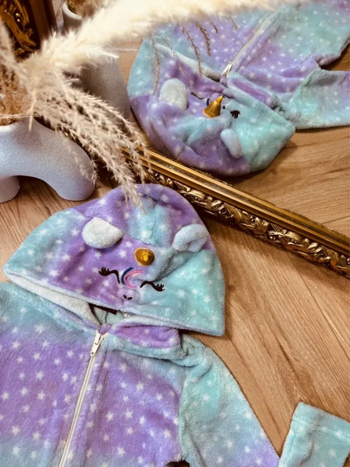 Taille 4 ans combinaison pyjama fille Influx turquoise lila * licorne * 🦄 - photo numéro 2