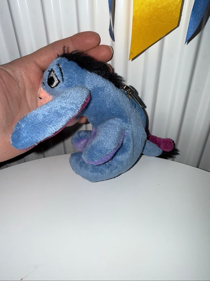 Porte monnaie doudou peluche âne bourriquet bleu - photo numéro 4