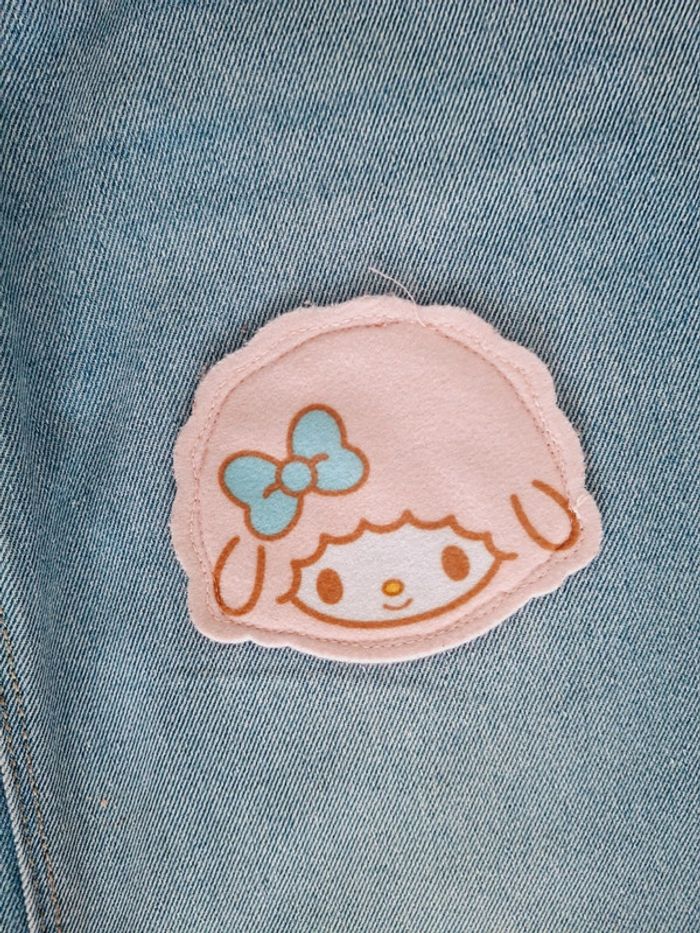 Jean wide leg Only 9 ans bleu clair avec empiècements Sanrio My Melody - photo numéro 3