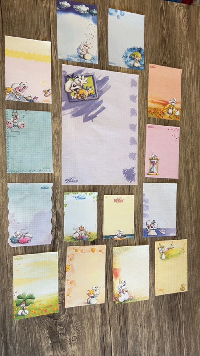 Lot 15 feuilles Diddl
