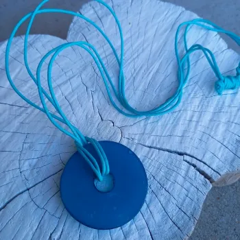 Collier pendentif vintage turquoise