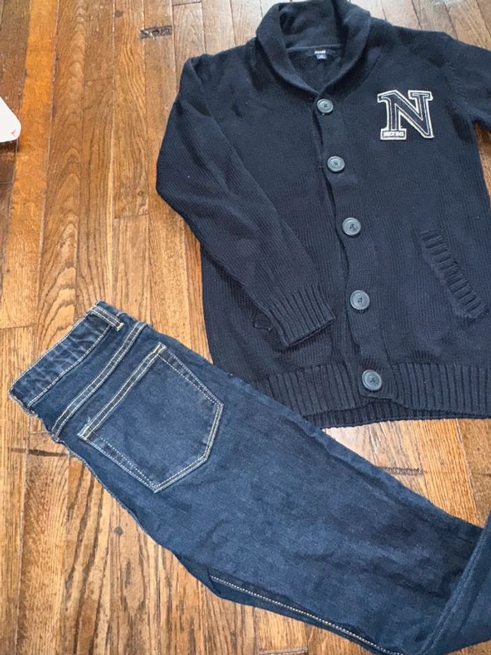 Gilet Kiabi et jeans Monoprix 12 ans - photo numéro 2