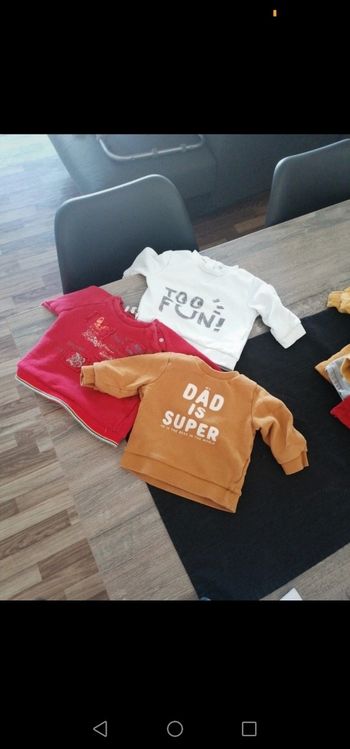 Lot de 3 sweat garçons 9 mois