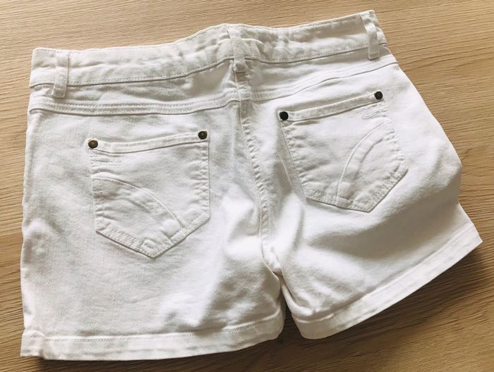Short en jean blanc - photo numéro 2