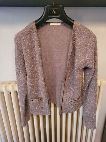 Gilet cardigan marron camaïeu