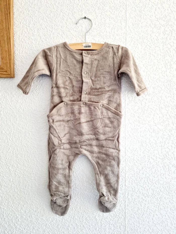 Zeeman - Grenouillère / pyjama une pièce / dors bien en velours (1 mois) - photo numéro 3