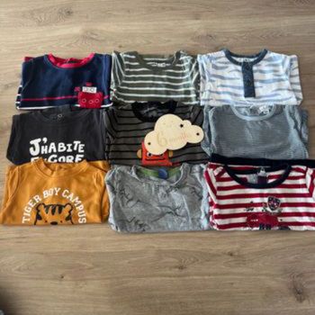 Lot 9 t-shirts manches longues