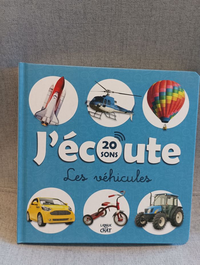 Livre sonore j'écoute les véhicules neuf