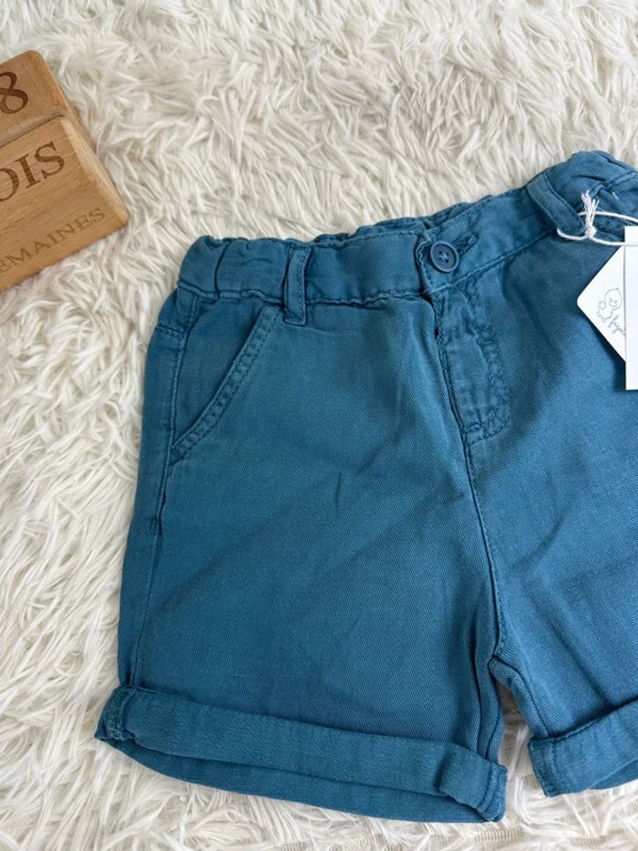 Short bleu Fagottino taille 18-24 mois - photo numéro 3