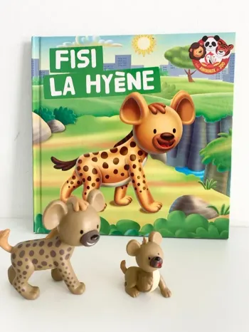 Fisi la hyène - 📚 livre avec figurine. altaya De agostini. collection “Mes animaux du zoo”