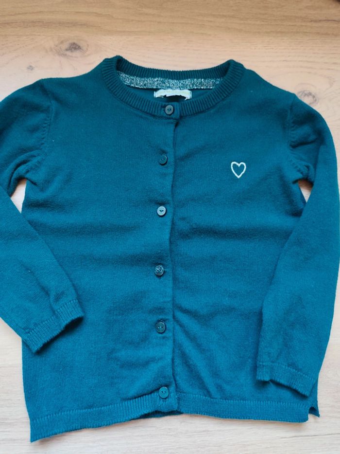Gilet vert foncé fille Vertbaudet 3 ans - photo numéro 5