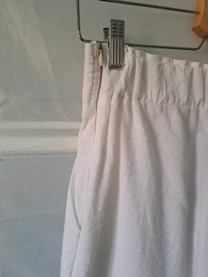 Pantalon blanc 3/4 large - photo numéro 6