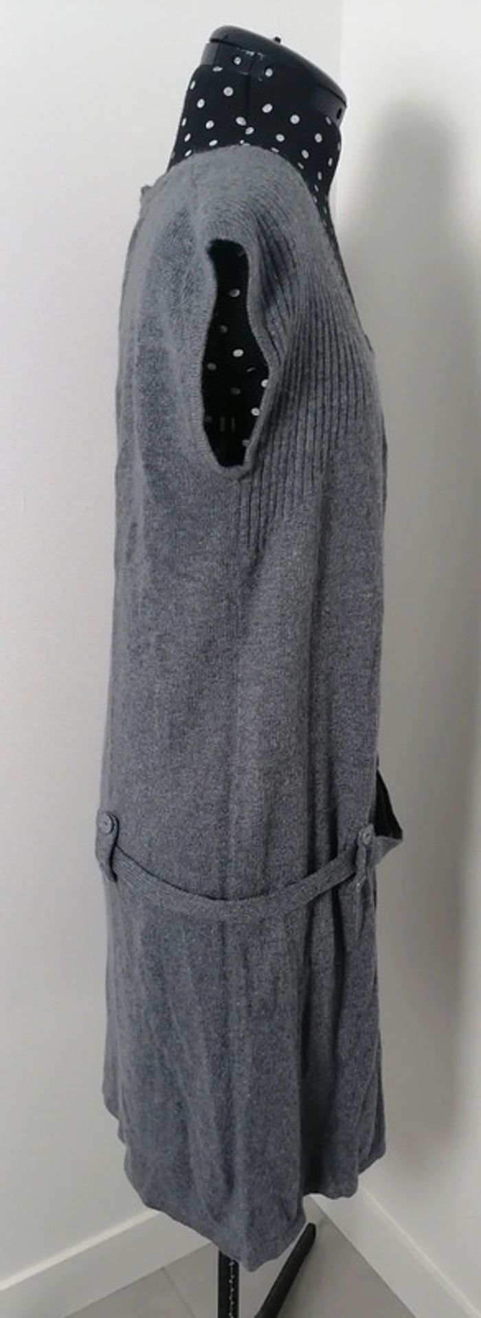 Robe pull à ceinture gris angora Taille L Riu - photo numéro 6