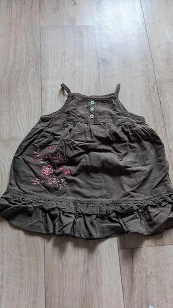 Robe marron et Rose les bébés sont comme ça 18 Mois