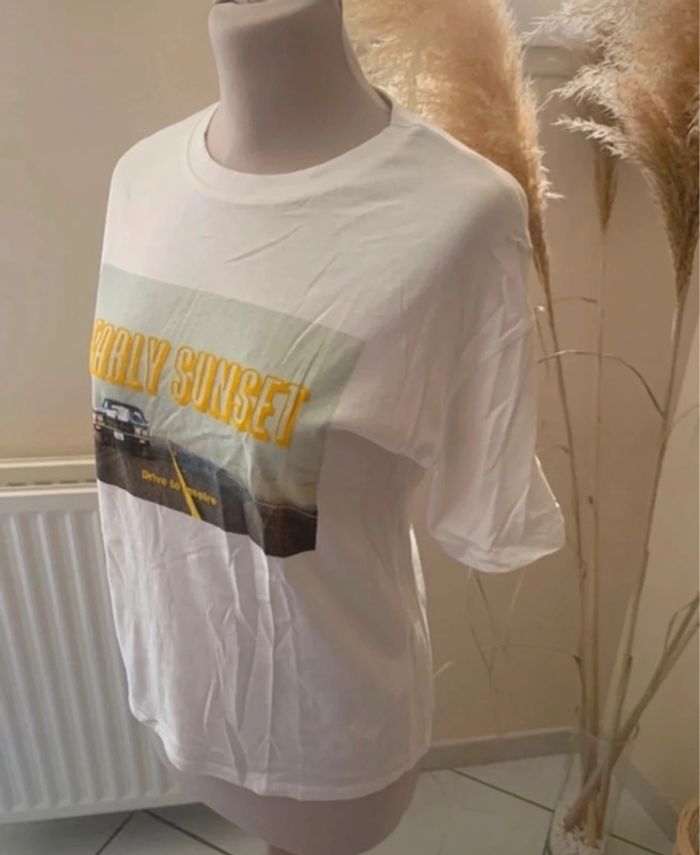 Tee-shirt imprimé, blanc, Pull&Bear - photo numéro 2