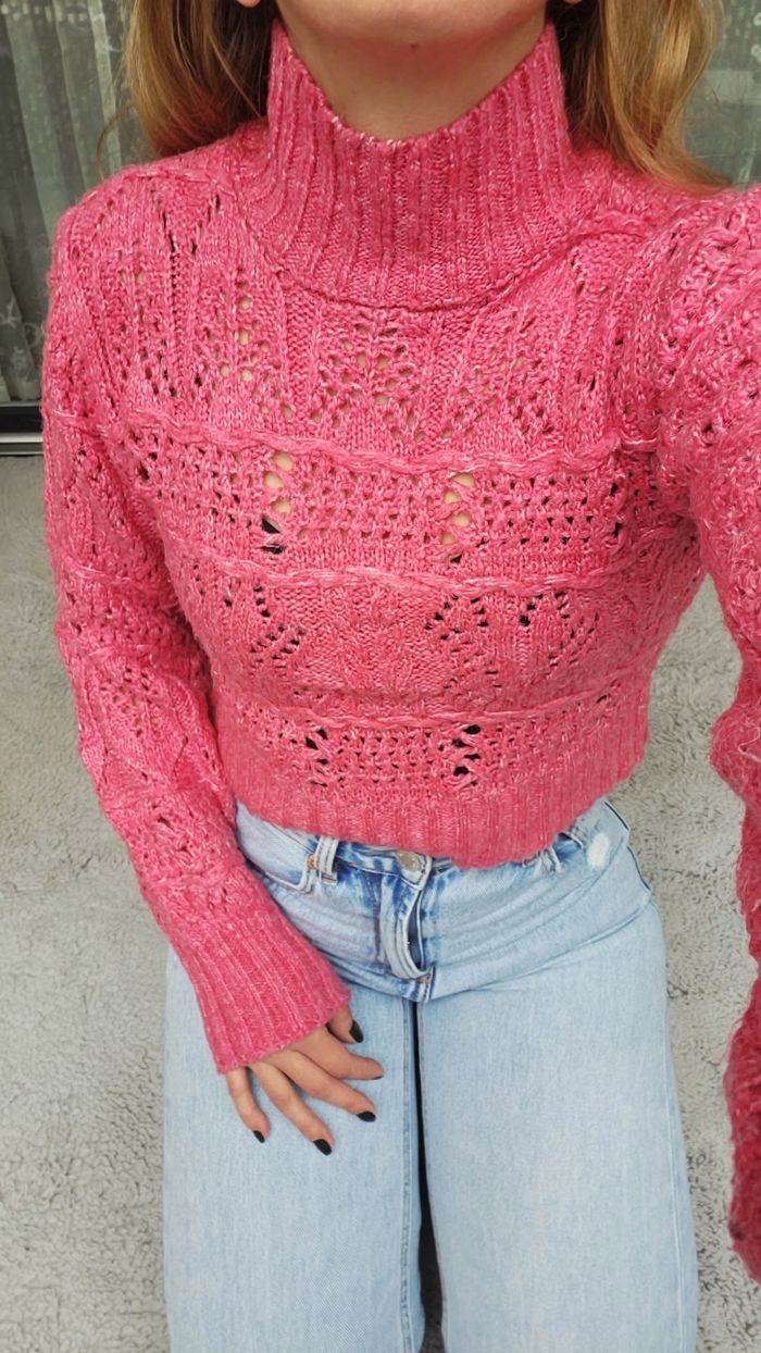 Pull Court Rose - photo numéro 3